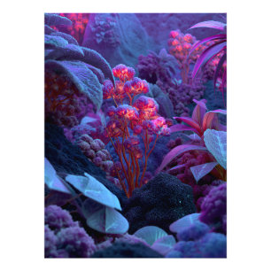Luminous Alien Flora Rocks Photo Print