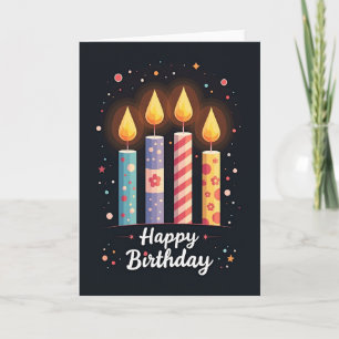 Luminous Birthday Pillars Card