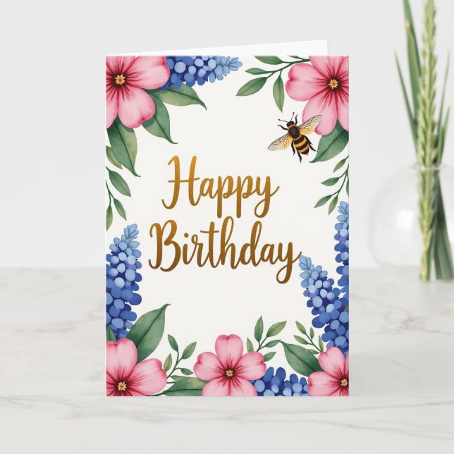 Luminous Birthday Script Card (Front)