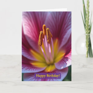 Luminous Blossom Birthday Card