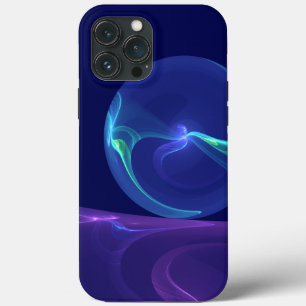 Luminous Blue Purple Dream Abstract Fractal Art iPhone 13 Pro Max Case