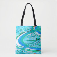 Luminous Blue Swirly Abstract Fractal Pattern