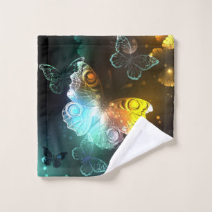 Luminous Butterfly and Night butterflies Bath Towel Set
