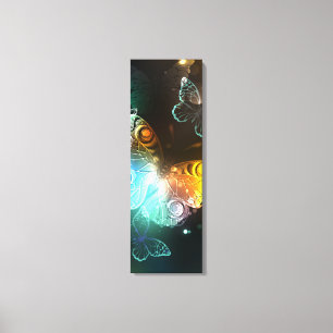 Luminous Butterfly and Night butterflies Canvas Print