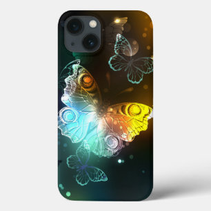 Luminous Butterfly and Night butterflies iPhone 13 Case
