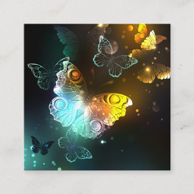 Luminous Butterfly and Night butterflies Discount Card (Front)