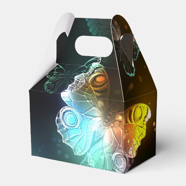 Luminous Butterfly and Night butterflies Favour Box (Back Side)