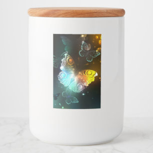 Luminous Butterfly and Night butterflies Food Label