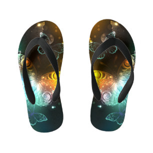 Luminous Butterfly and Night butterflies Kid's Jandals