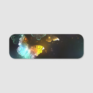 Luminous Butterfly and Night butterflies Name Tag
