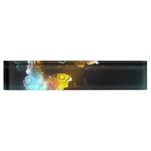Luminous Butterfly and Night butterflies Nameplate