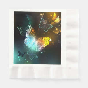 Luminous Butterfly and Night butterflies Napkin