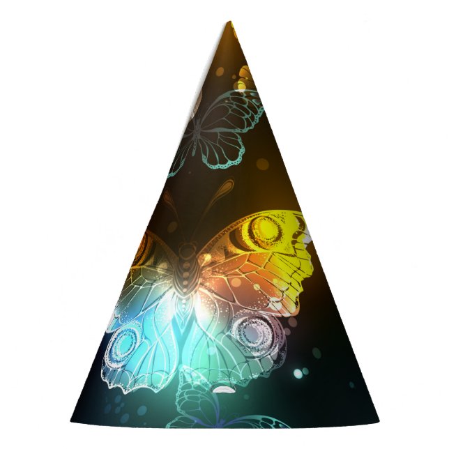 Luminous Butterfly and Night butterflies Party Hat (Left)