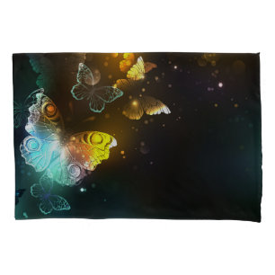 Luminous Butterfly and Night butterflies Pillowcase