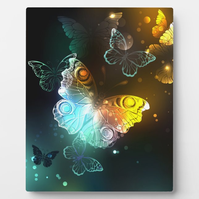 Luminous Butterfly and Night butterflies Plaque (Front)