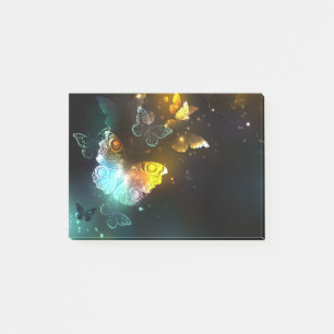 Luminous Butterfly and Night butterflies Post-it Notes