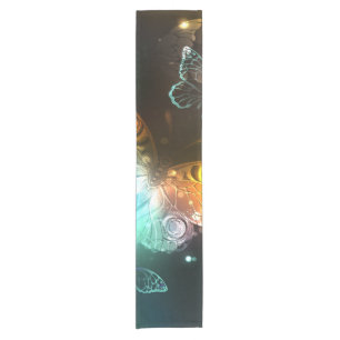 Luminous Butterfly and Night butterflies Short Table Runner