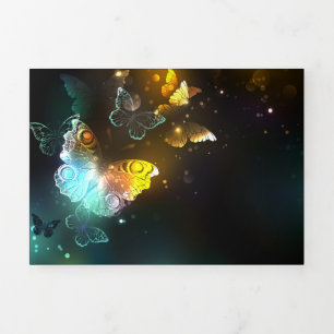 Luminous Butterfly and Night butterflies Tri-Fold Announcement