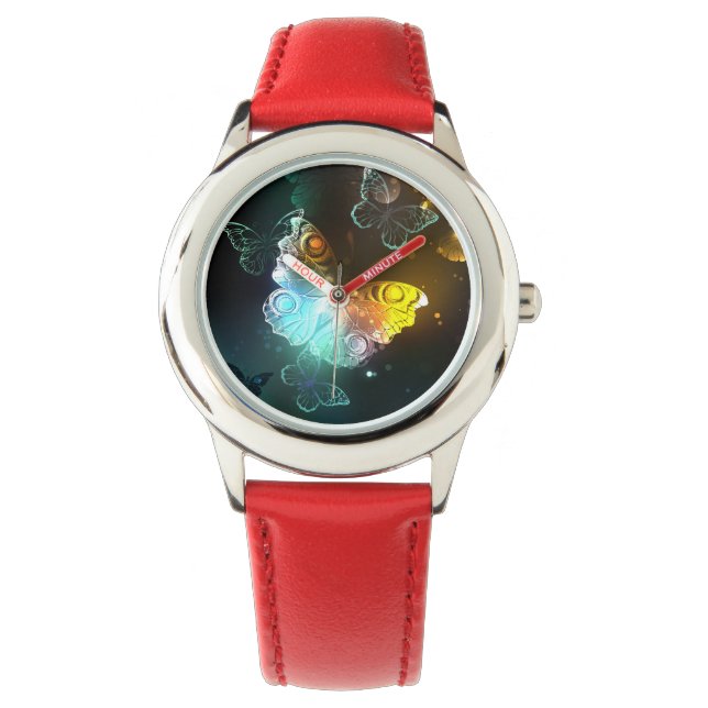Luminous Butterfly and Night butterflies Watch (Front)