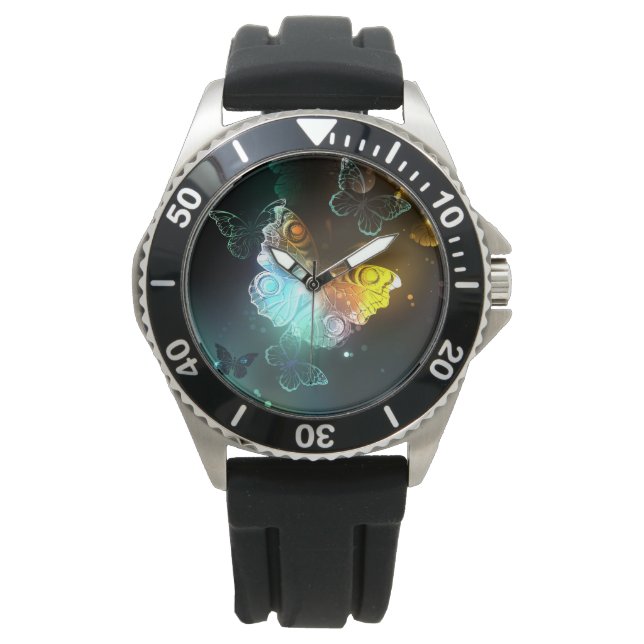 Luminous Butterfly and Night butterflies Watch (Front)