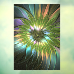 Luminous Colourful Fantasy Flower Fractal Art