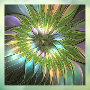 Luminous Colourful Fantasy Flower Fractal Art