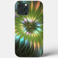 Luminous Colourful Fantasy Flower Fractal Art