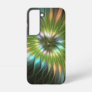 Luminous Colourful Fantasy Flower Fractal Art Samsung Galaxy Case