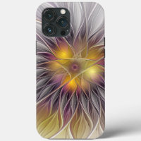 Luminous Colourful Flower, Abstract Modern Fractal