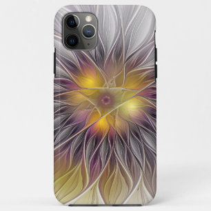 Luminous Colourful Flower, Abstract Modern Fractal Case-Mate iPhone Case