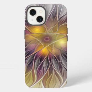 Luminous Colourful Flower, Abstract Modern Fractal iPhone 13 Case