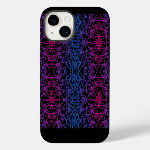 Luminous Cross Lines 01 x4 bw Black BG iPhone 14 Case