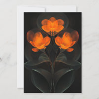 Luminous Cyberflora Orange Black Cyber Flowers