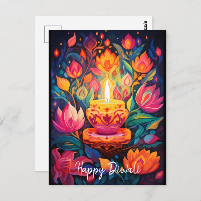 Luminous Diwali Splendour Postcard (Front/Back)