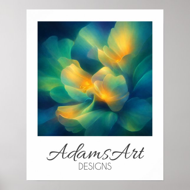 Luminous Dreamscape Floral Poster (Front)