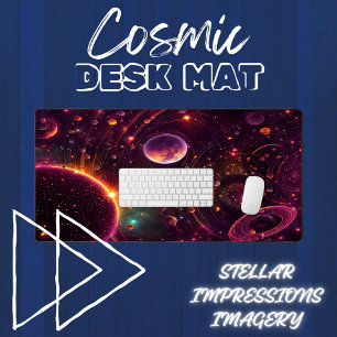 Luminous Drift Desk Mat