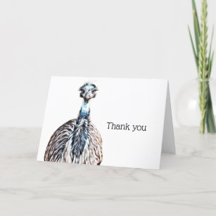 Luminous Emu Art Thank You Card