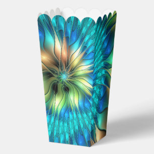 Luminous Fantasy Flower, Colorful Abstract Fractal Favour Box