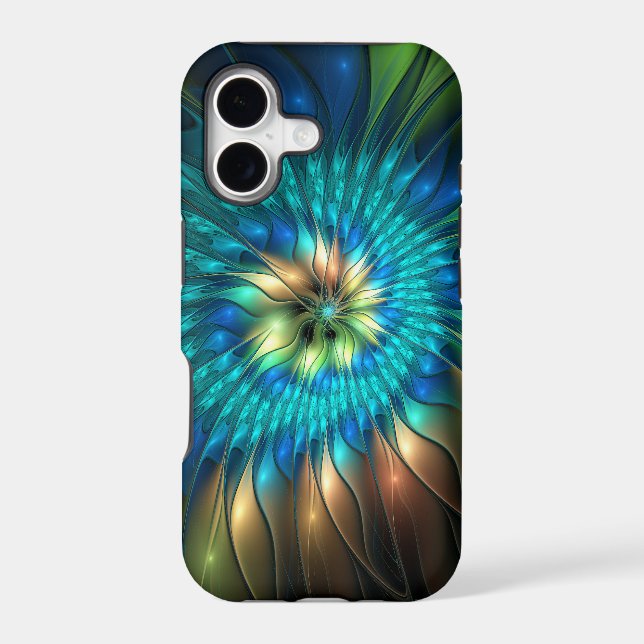 Luminous Fantasy Flower, Colourful Abstract Fracta (Back)