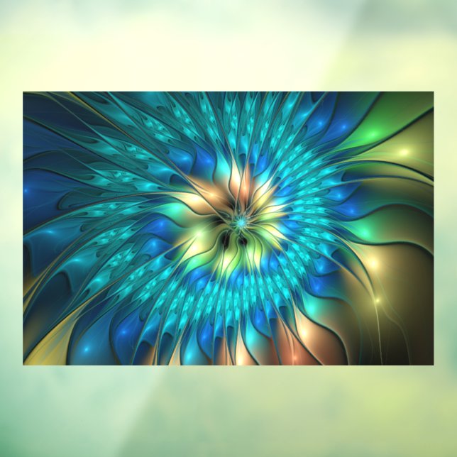 Luminous Fantasy Flower, Colourful Abstract Fracta (Sheet 3)