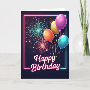 Luminous Festive Birthday Card