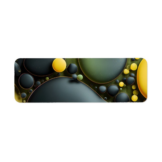 Luminous Fluid Dynamics: Yellow and Green Abstract (Front)