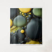 Luminous Fluid Dynamics: Yellow and Green Abstract