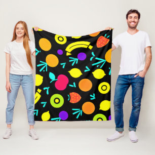 Luminous Fruit Fiesta Fleece Blanket