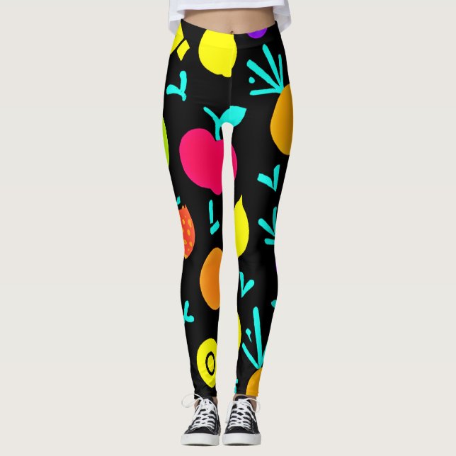 Luminous Fruit Fiesta Leggings (Front)