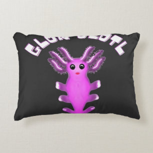 Luminous Galaxy Axolotl Digital Art Decorative Cushion