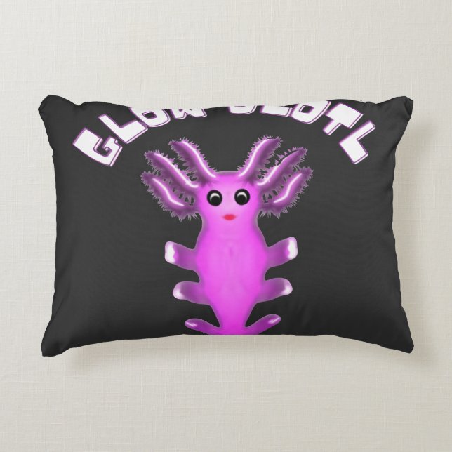 Luminous Galaxy Axolotl Digital Art  Decorative Cushion (Front)