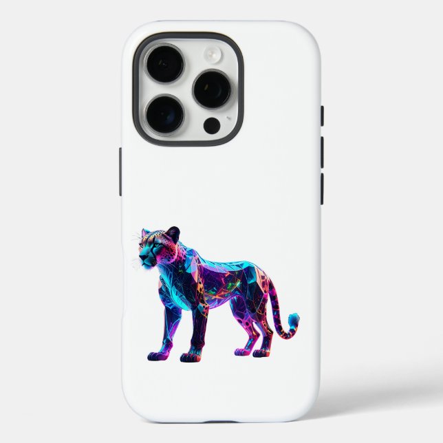 Luminous Glass Cheetah– Unique Luxury Home  Case-Mate iPhone Case (Back)