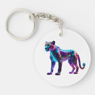 Luminous Glass Cheetah– Unique Luxury Home Key Ring