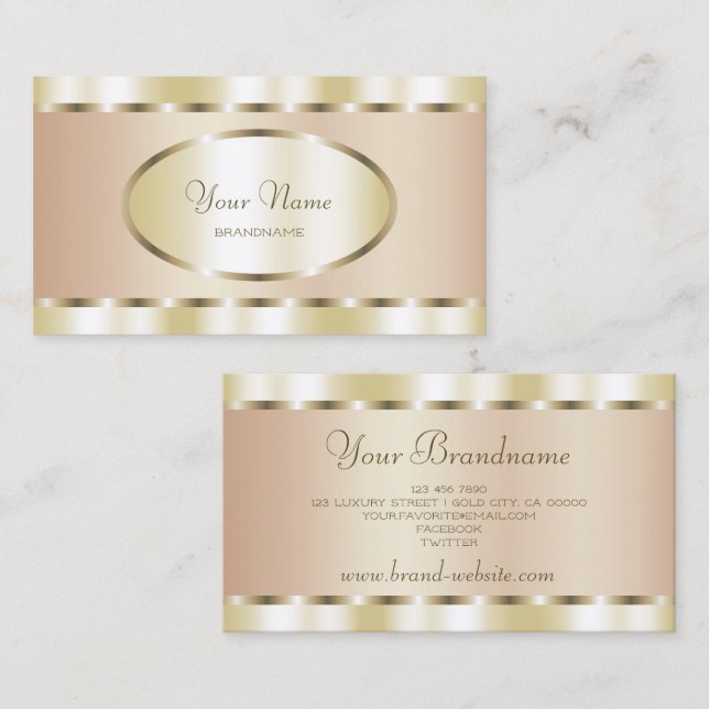 Luminous Gold Effect Colours Modern and Elegant Business Card (Front/Back)